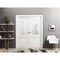 Sartodoors Sliding French Dbl Pocket Doors 84 x 80in, White Silk W/ Frosted Glass, Kit Trims Rail Hardware LUCIA8822DP-WS-84 - alternate 5